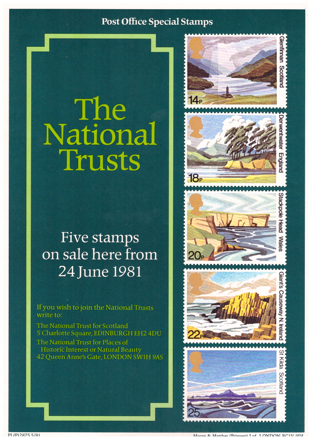 (image for) 1981 National Trust Post Office A4 poster. PL(P) 2875 5/81.